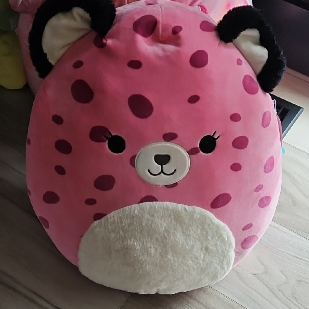 Squishmallows Pink Leopard Plush Toy